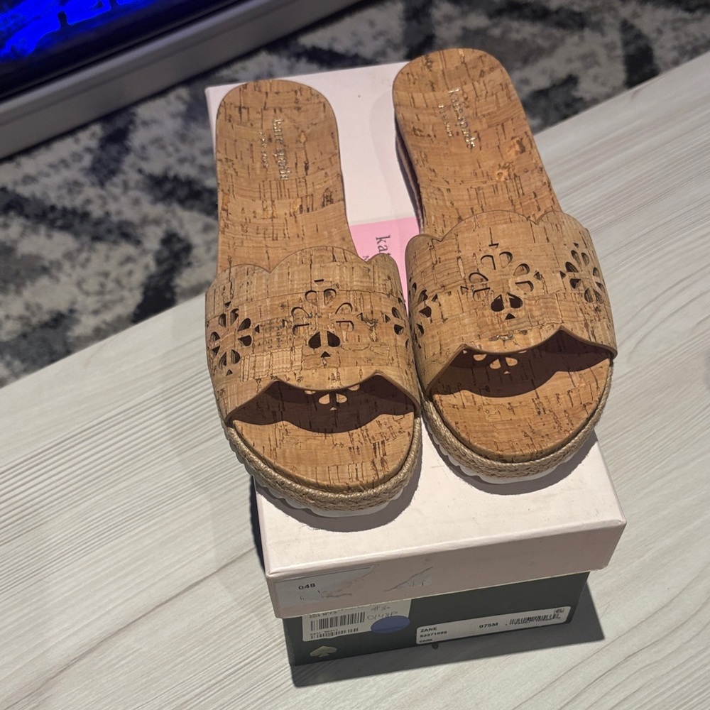 Kate Spade Tan Cork Sandals